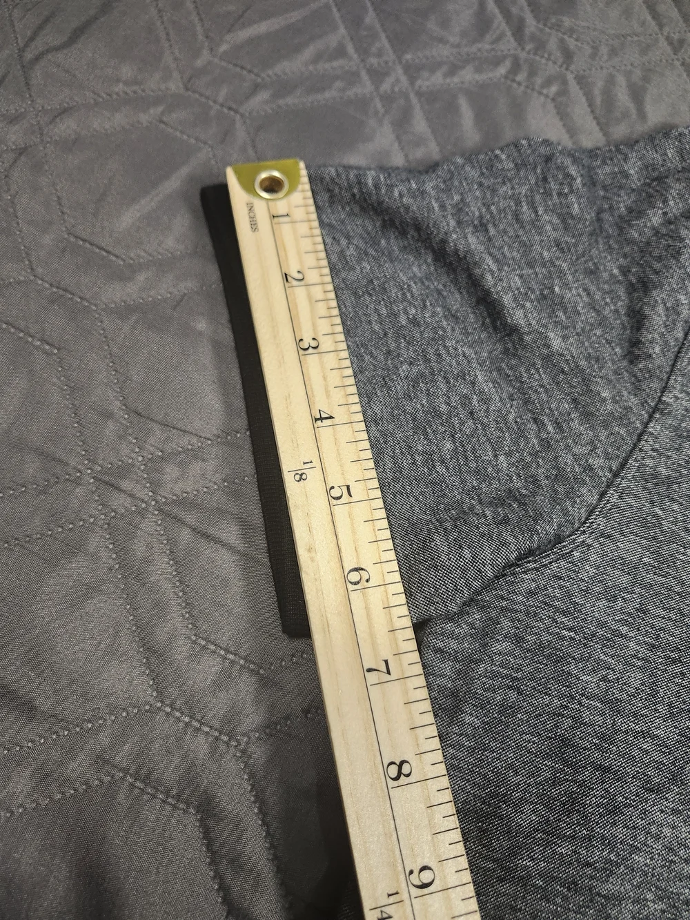Banana Republic polo shirt marled gray knit fabric black collar Size M